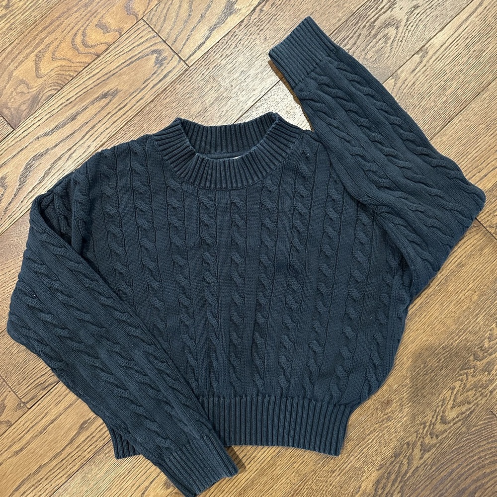 GAP Black Cable Knit Sweater
